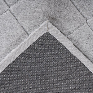 Tapis gris uni poils longs tout doux  - GIA Gia