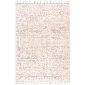 Tapis crème uni à franges - BELISE Belise