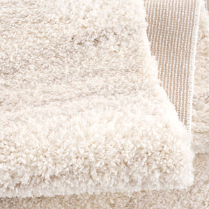 Tapis crème uni à franges - BELISE Belise