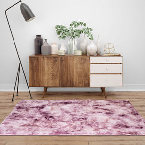 Tapis rose uni et douillet - ANIRA Anira