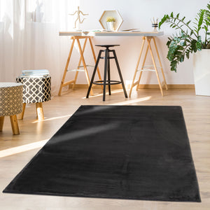 Tapis anthracite uni et doux - SIERA Siera