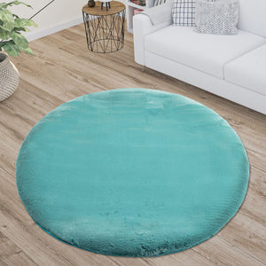 Tapis turquoise uni et doux - SIERA Siera