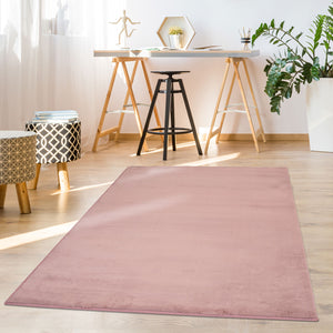 Tapis rose uni et doux - SIERA Siera