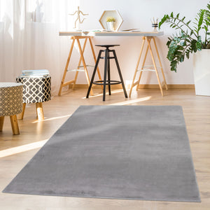 Tapis gris uni et doux - SIERA Siera