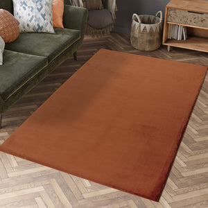 Tapis terracotta uni et doux - SIERA Siera