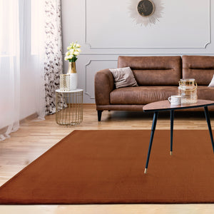 Tapis terracotta uni et doux - SIERA Siera