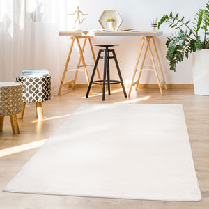 Tapis blanc uni et doux - SIERA Siera