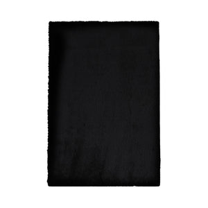 Tapis noir uni et douillet - MOON Siera