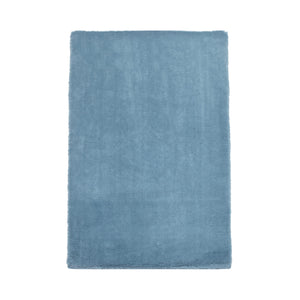 Tapis bleu uni et douillet - MOON Siera