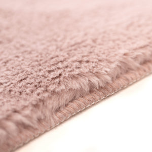 Tapis rose uni et douillet - MOON Siera