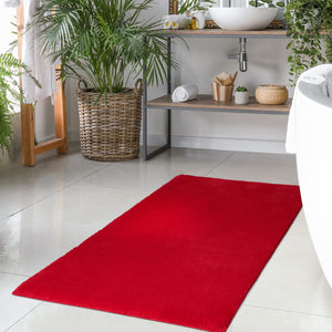 Tapis rouge uni et douillet - MOON Siera