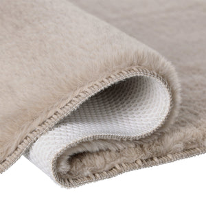 Tapis taupe uni et douillet - MOON Siera