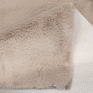 Tapis taupe uni et douillet - MOON Siera