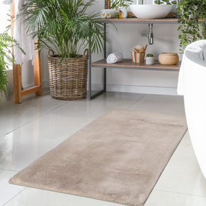 Tapis taupe uni et douillet - MOON Siera