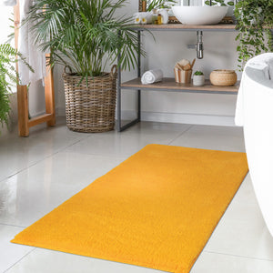 Tapis jaune uni et douillet - MOON Siera