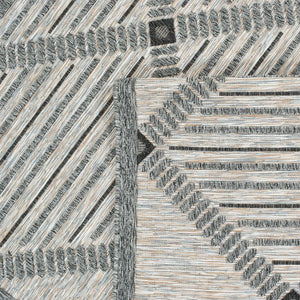 Tapis intérieur extérieur motif géométrique gris ACAPULCO