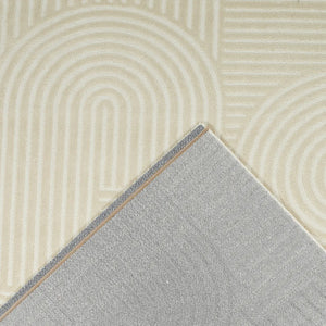 Tapis motif en relief crème BIANCA