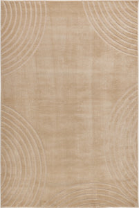 Tapis poils rasmotif arc en relief beige : BLO1030BEI BLOOM