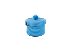 Paniers de rangement enfant en aspect jute fait main bleu : CAL4304BLE - Nazar rugs