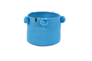 Paniers de rangement enfant en aspect jute fait main bleu : CAL4304BLE - Nazar rugs