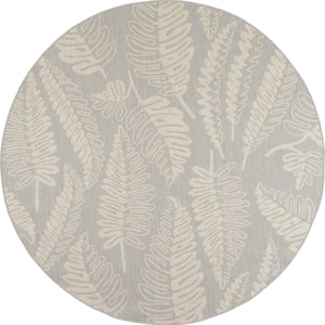 Tapis moderne motif palmier gris : SAM1703GRI Bruge Interiors