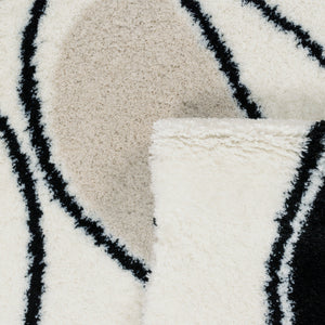 Tapis design ivoire, noir et beige Bruge Interiors