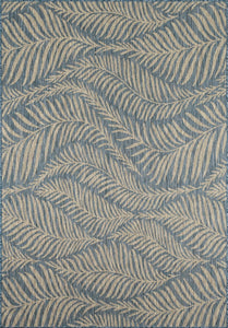 Tapis feuilles de palmier bleu Bruge Interiors