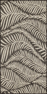 Tapis feuilles de palmier noir Bruge Interiors