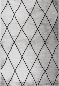 Tapis gris motif losange Bruge interiors