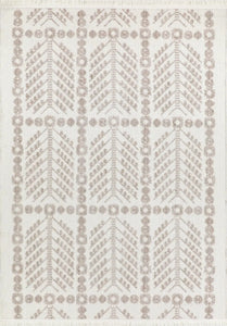 Tapis ivoire motif berbère en relief - BALI Bruge Interiors