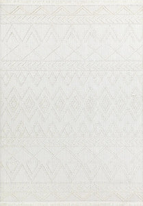 Tapis ivoire motif losange - BALI Bruge Interiors