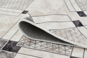Tapis moderne gris à motifs Bruge Interiors