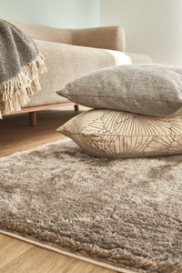 Tapis uni style moderne taupe Bruge interiors